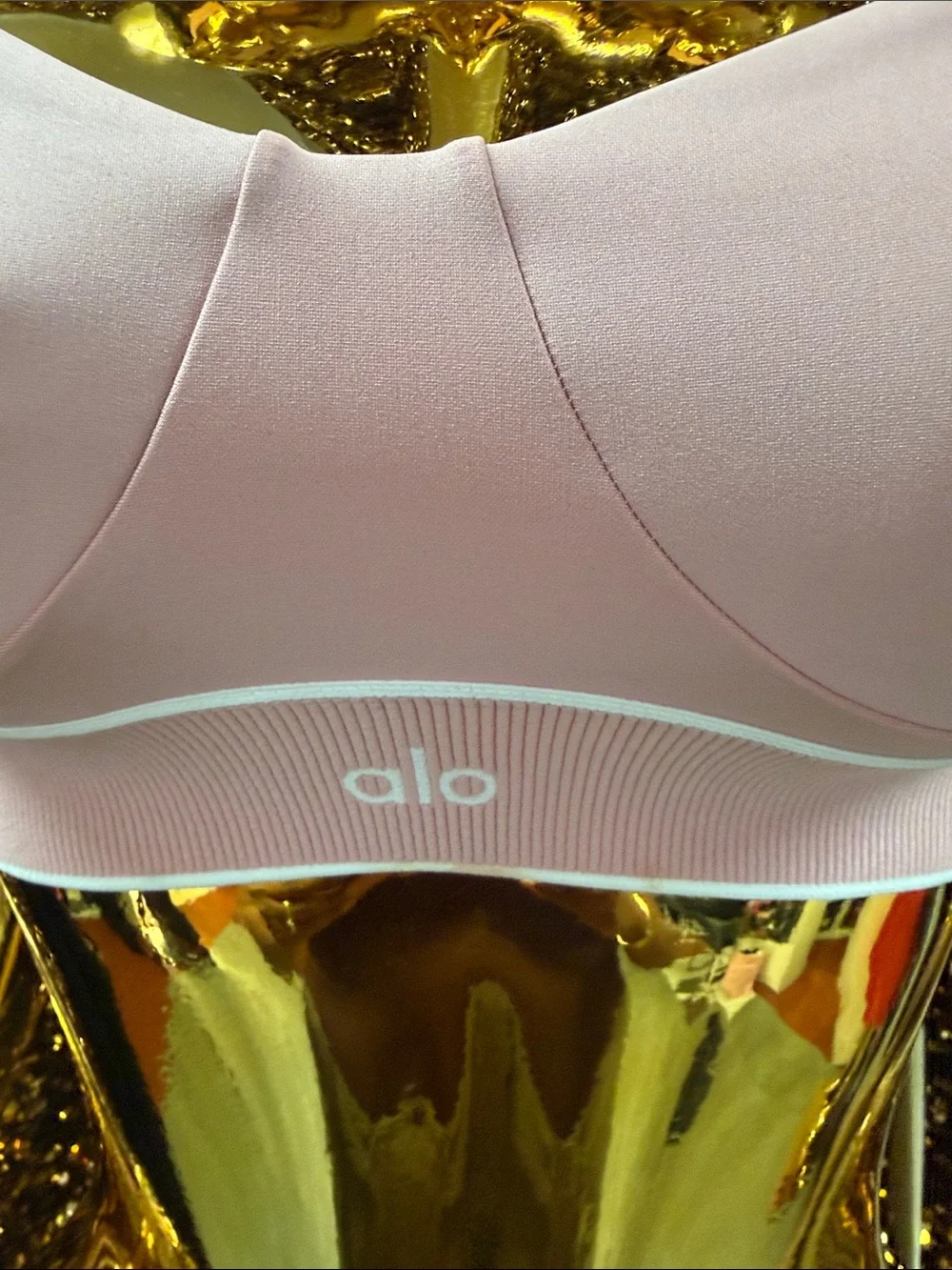 ALO Yoga Blush Pink Sculpted Support Sports Bra